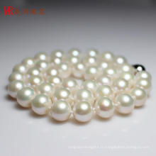 10-11mm Collier Perle Perle Blanc Perle